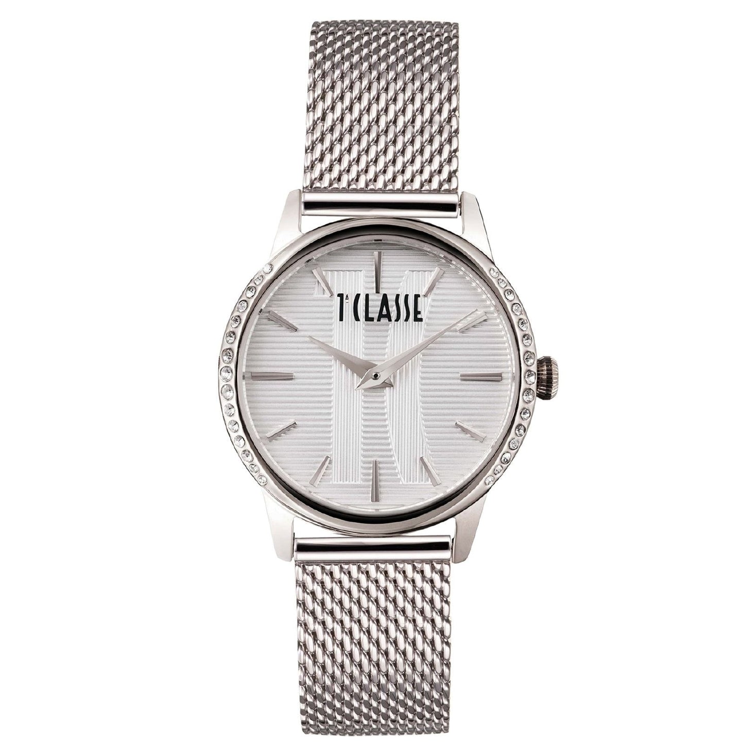 Orologio donna ALVIERO MARTINI PRIMA CLASSE maglia milano in acciaio con pietre luminose