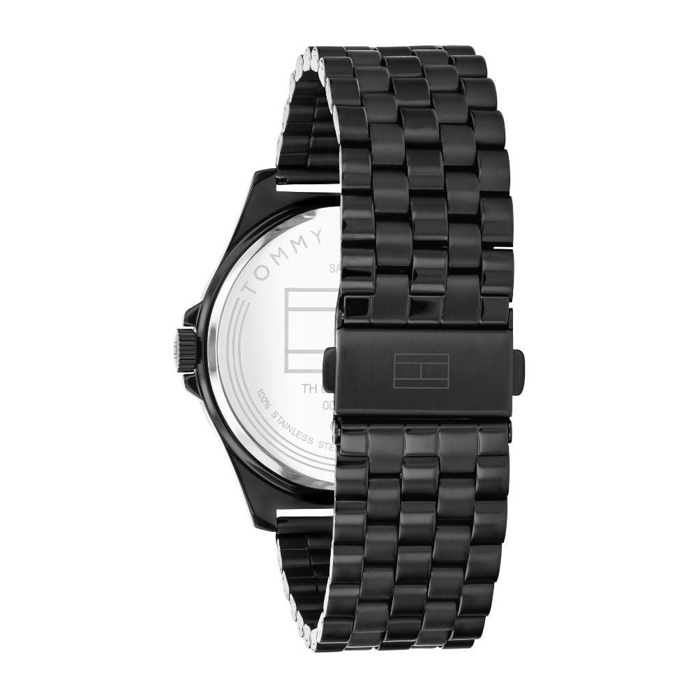 Orologio uomo Tommy Hilfiger in acciaio nero cinturino simile Rolex