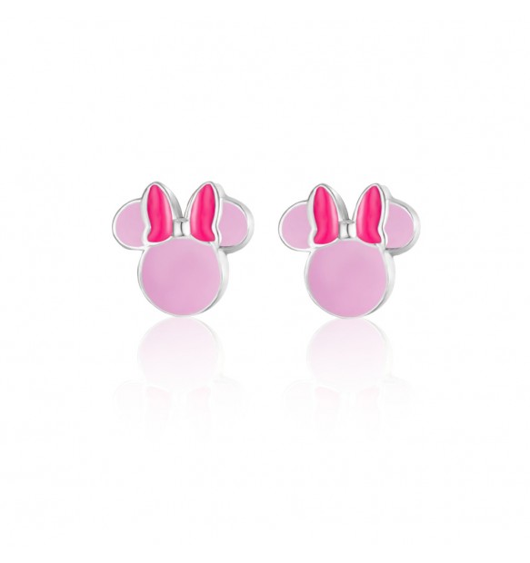 Orecchini bambina a lobo ROSA e FUCSIA MINNIE in argento 925 originale DISNEY