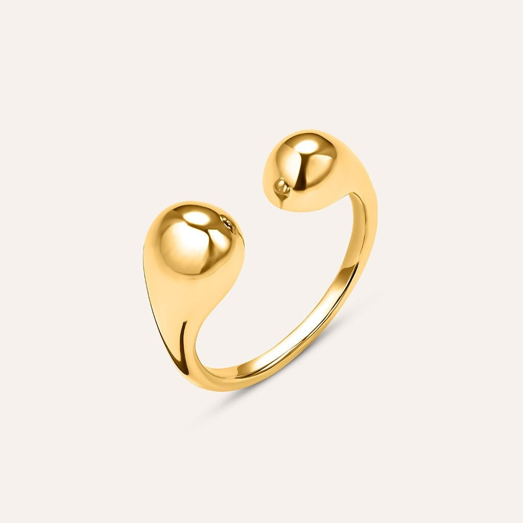 Anello contrarie STROILI in acciaio dorato leggero misura 12