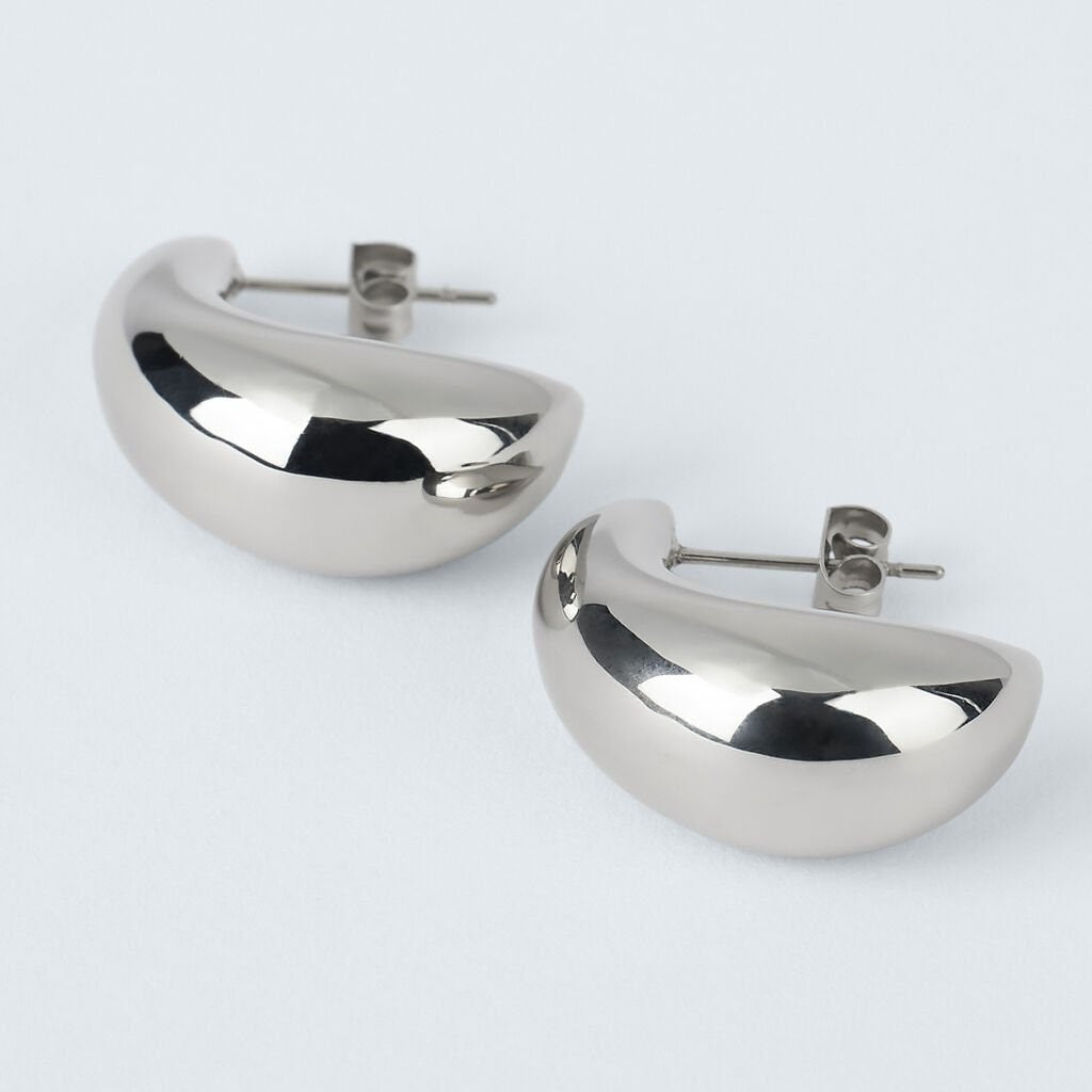 Orecchini STROILI goccia in acciaio lucida anallergico