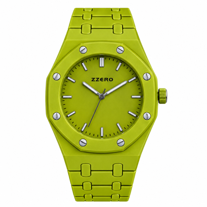 Orologio uomo in policarbonato verde lime energy modello Audermars PIguet ZZERO