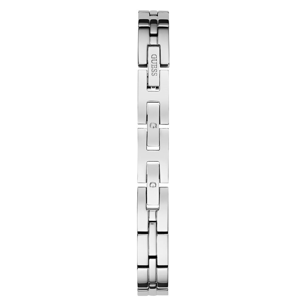 Orologio donna in acciaio Guess bracciale con cuore di pietre luminose pubblicità 2025