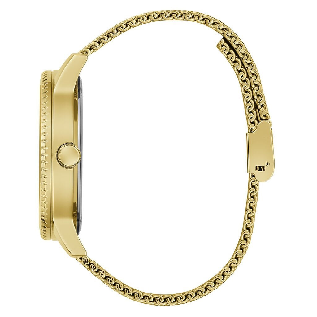 Orologio uomo Guess maglia milano color oro leone dorato fondo nero 30mt nell'acqua (Copia)