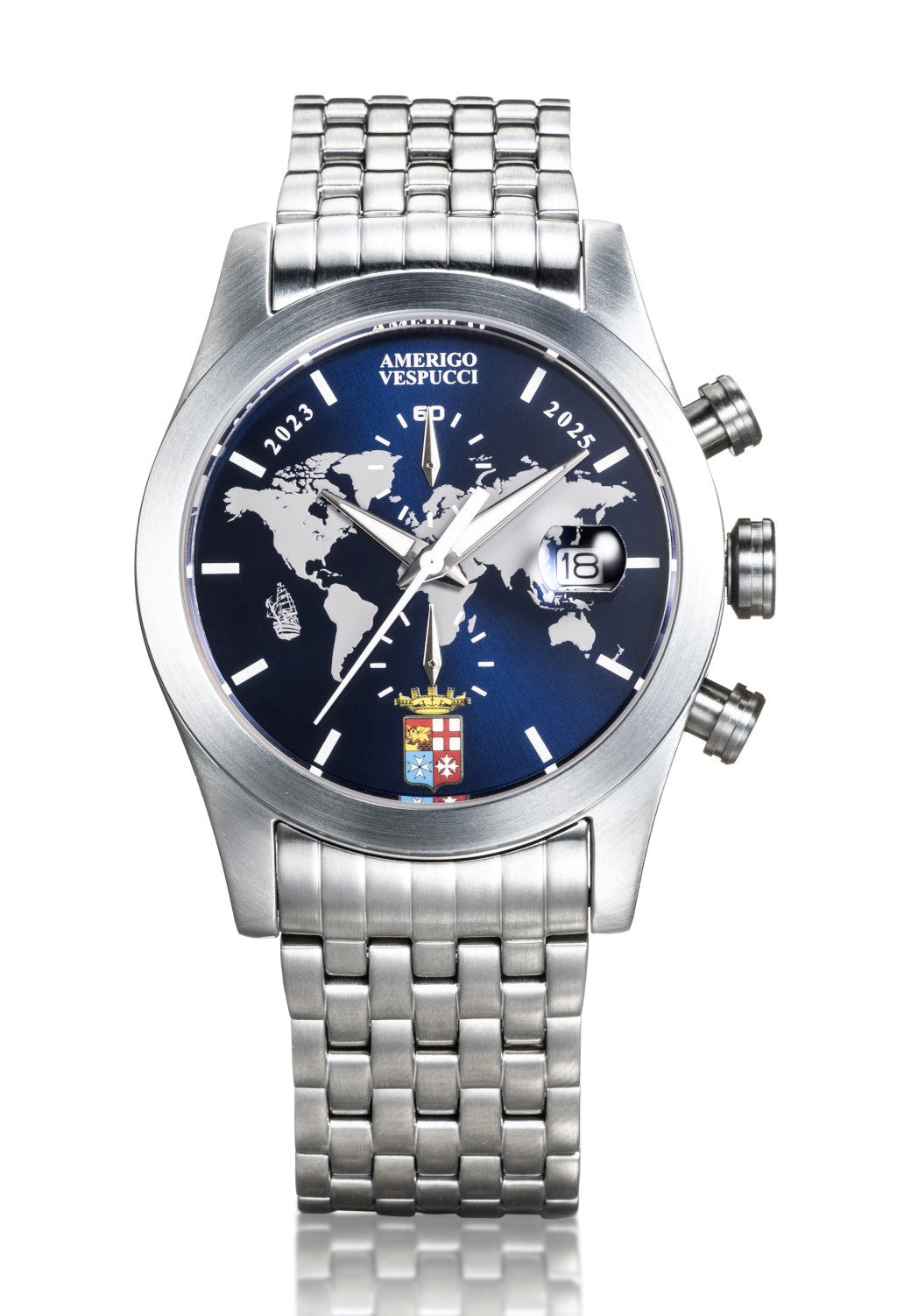 Orologio uomo LOCMAN cronografo ufficiale Amerigo Vespucci blu in acciaio IN PROMOZIONE