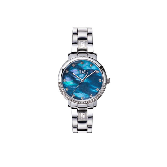 Orologio donna ALVIERO MARTINI PRIMA CLASSE madreperla blu con pietre luminose