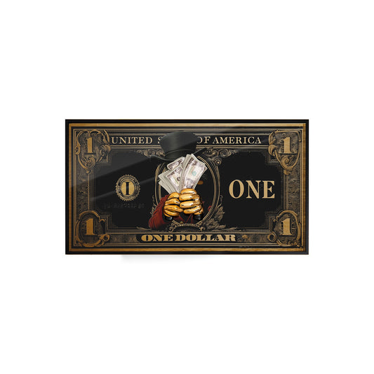 QUADRO DOLLARO IN RILIEVO DREAM BIG FAMOUS DOLLAR 30X55