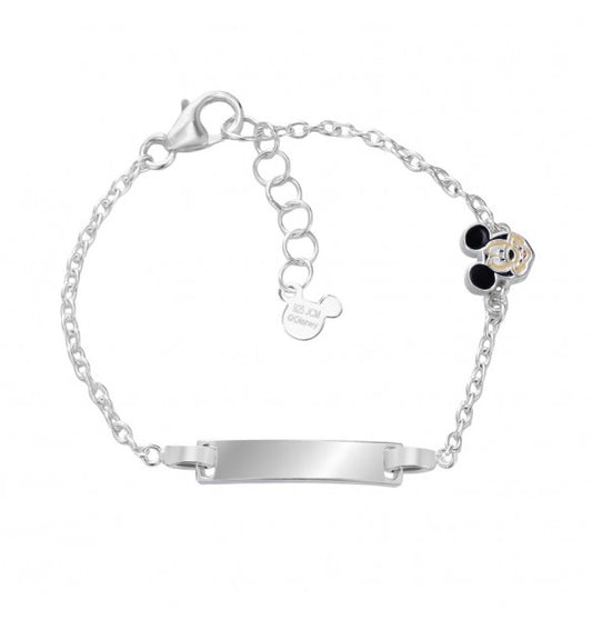 Bracciale bambino bambina MICKEY MOUSE con piastra in argento 925 originale DISNEY