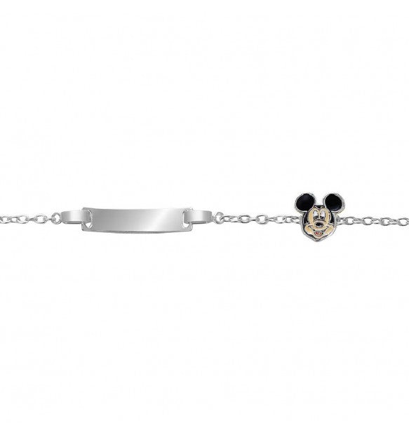 Bracciale bambino bambina MICKEY MOUSE con piastra in argento 925 originale DISNEY