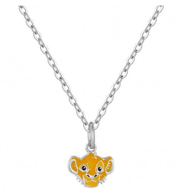 Collana bambina bambino SIMBA giallo in argento 925 originale DISNEY