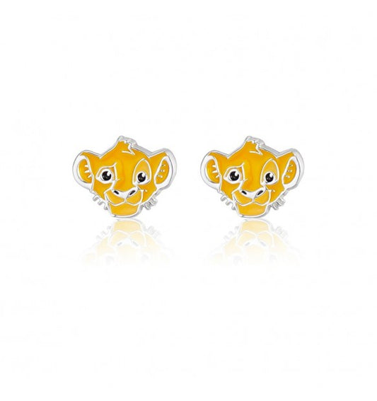 Orecchini bambina SIMBA giallo in argento 925 originale DISNEY