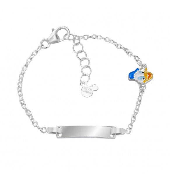 Bracciale bambina bambino PAPERINO con piastra in argento 925 originale DISNEY