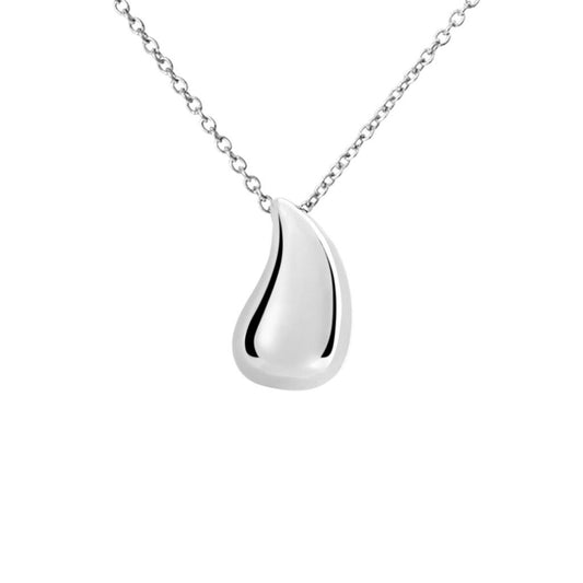 Collana STROILI goccia in acciaio lucido anallergico 45 cm