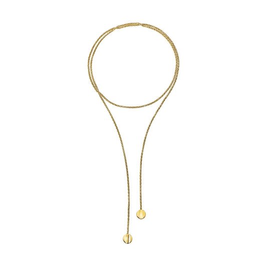 Collana lunga dorata modello fope pop corn color oro versatile più giri BREIL GIOIELLI