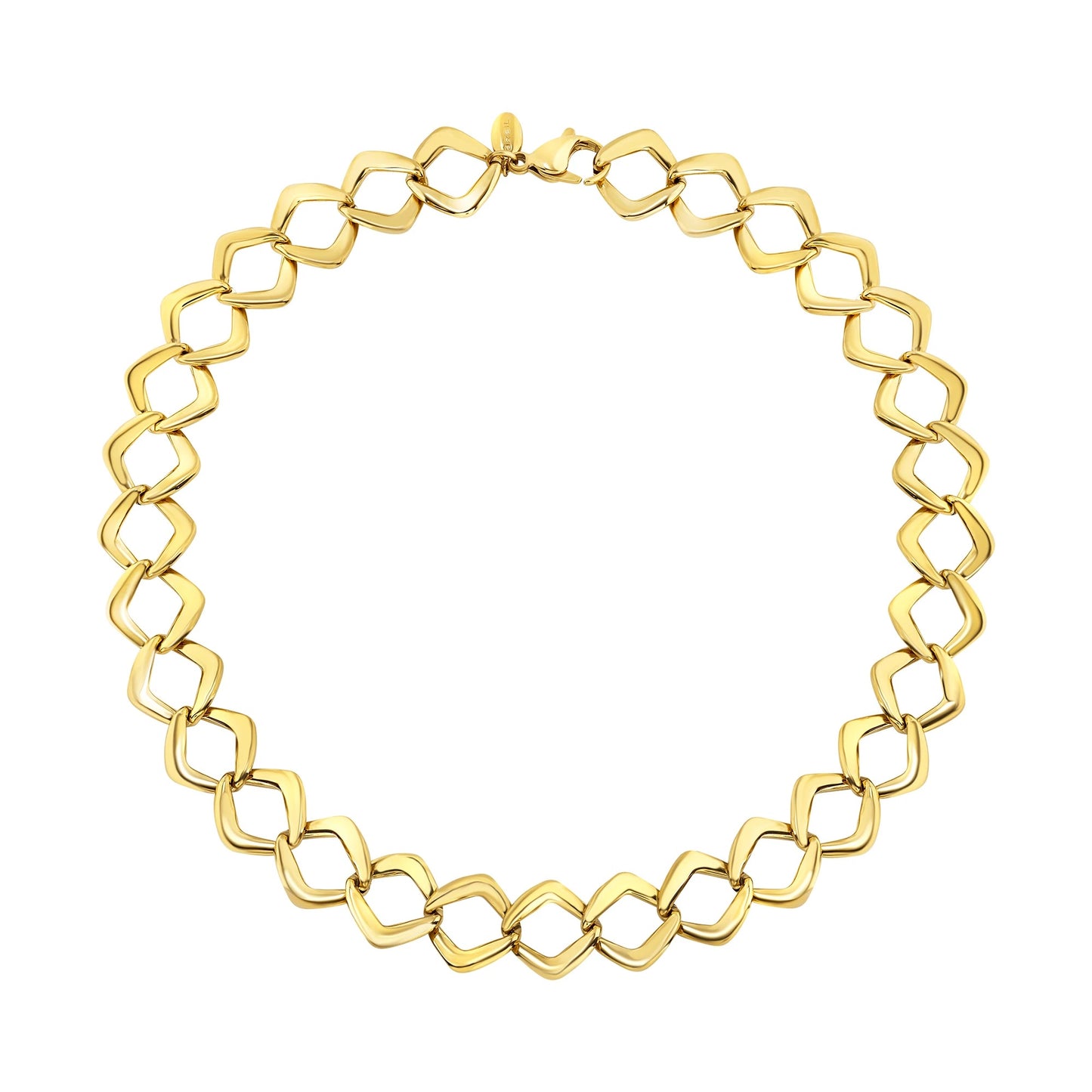 Collana girocollo dorata catena oro lucido in acciaio BREIL GIOIELLI