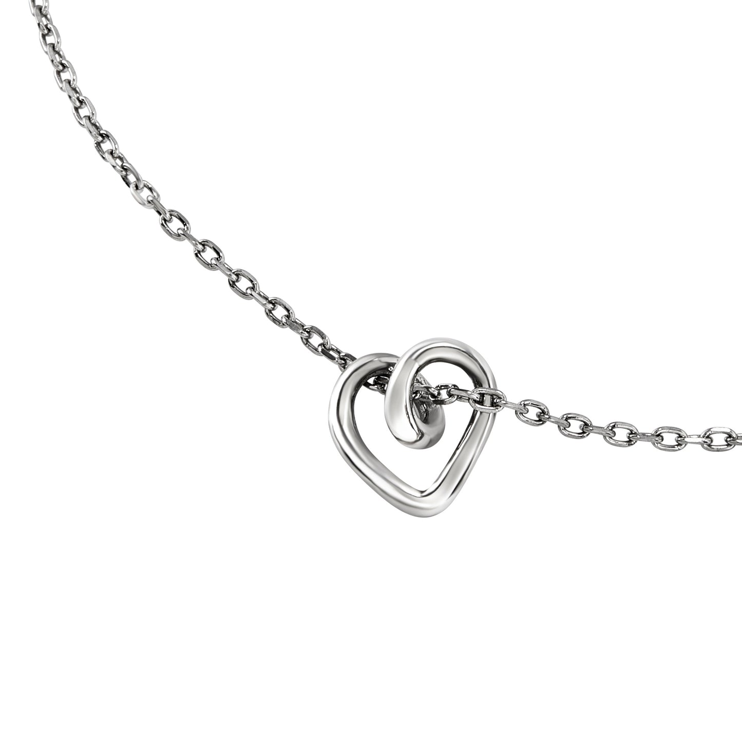 Collana cuore intrecciato in acciaio anallergico San Valentino Breil gioielli