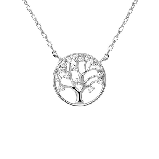 Collana STROILI con albero della vita e zirconi in argento 925 anallergico