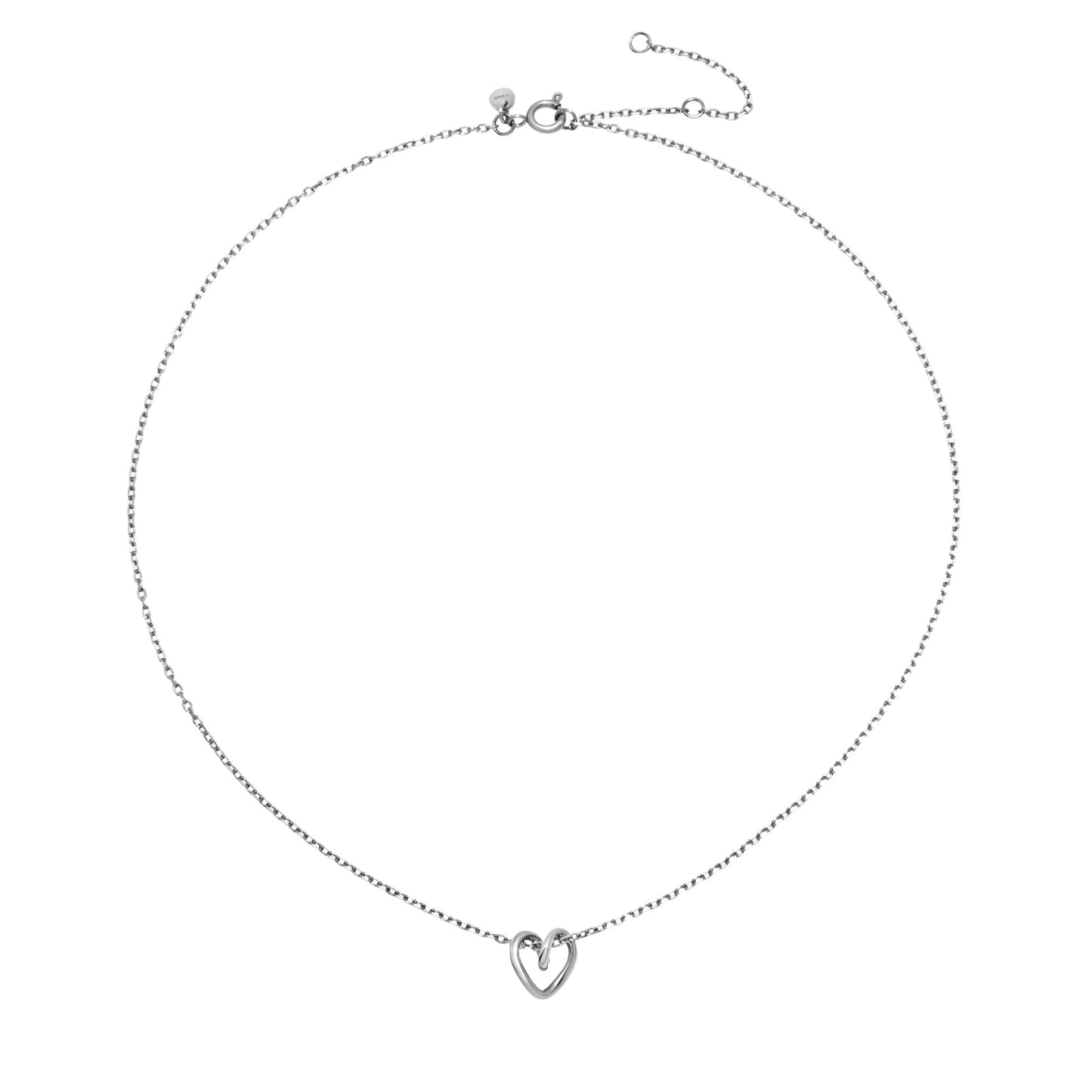 Collana cuore intrecciato in acciaio anallergico San Valentino Breil gioielli