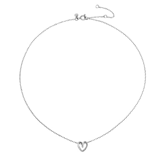 Collana cuore intrecciato in acciaio anallergico San Valentino Breil gioielli