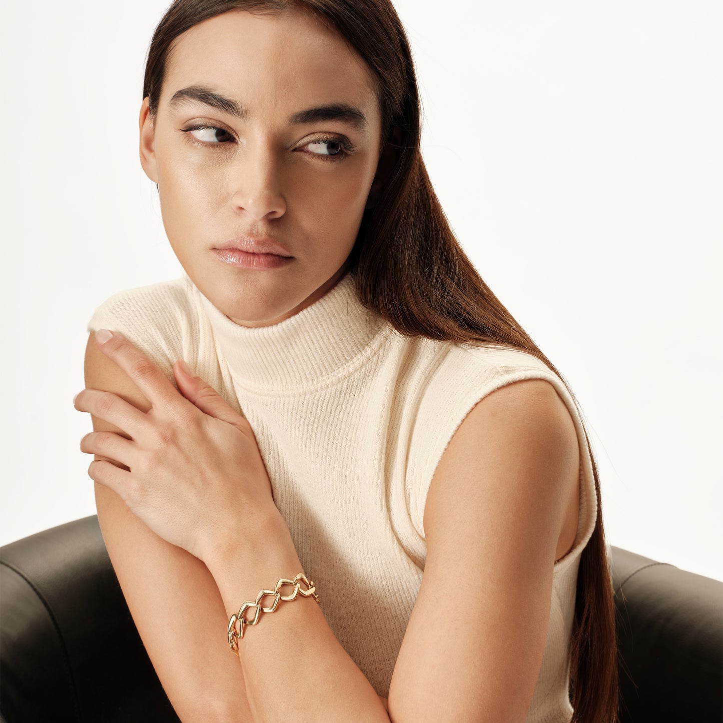 Bracciale dorato catena oro lucido in acciaio BREIL GIOIELLI