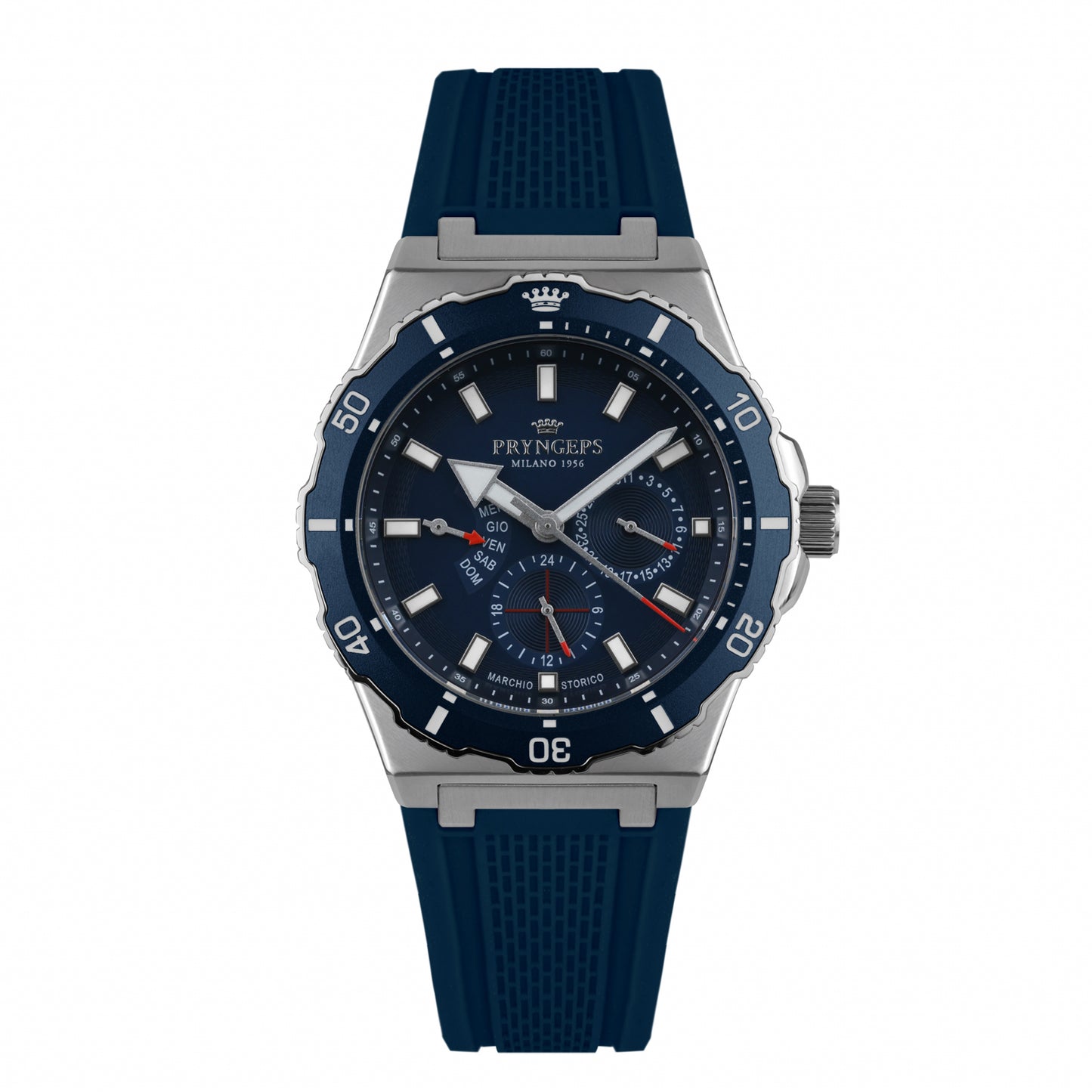 Orologio uomo in gomma blu modello JAMAICA PRYNGEPS marchio storico