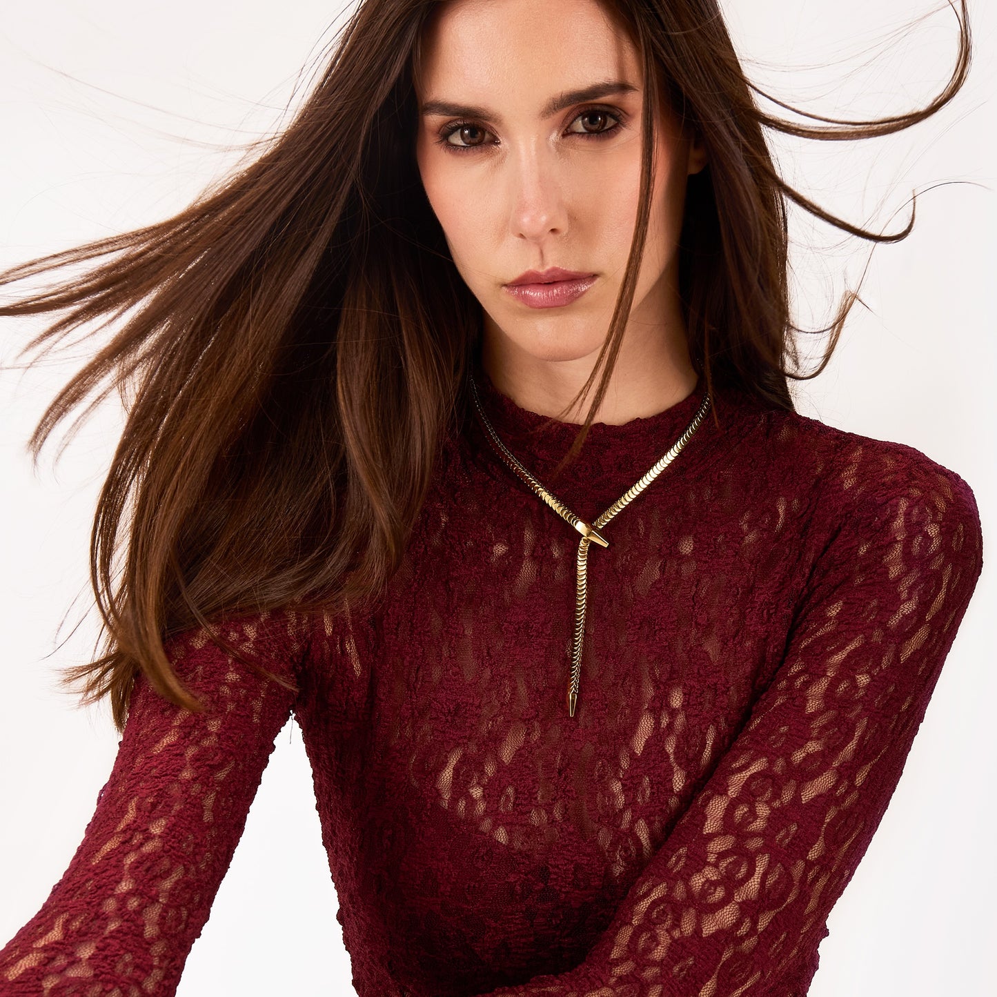 Collana serpente in acciaio dorato regolabile Breil