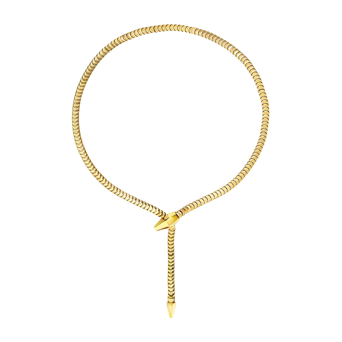 Collana serpente in acciaio dorato regolabile Breil