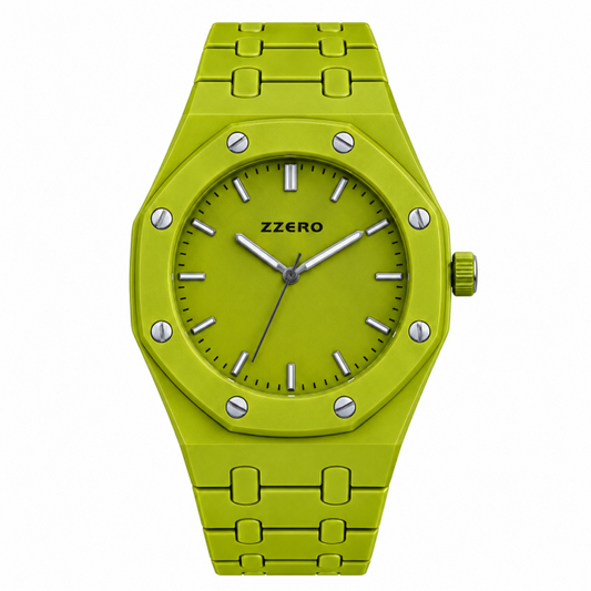 Orologio uomo in policarbonato verde lime energy modello Audermars PIguet ZZERO