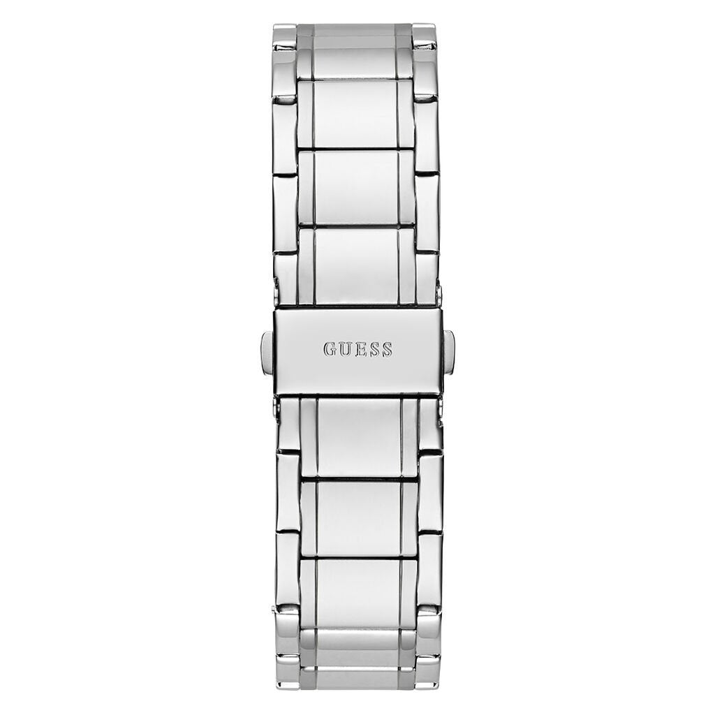 Orologio uomo in acciaio lucido Guess con quadrante blu