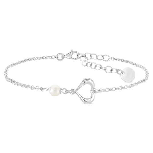 Bracciale Stroili con cuore e perla piccola perlina in argento 925 anallergico in PROMOZIONE