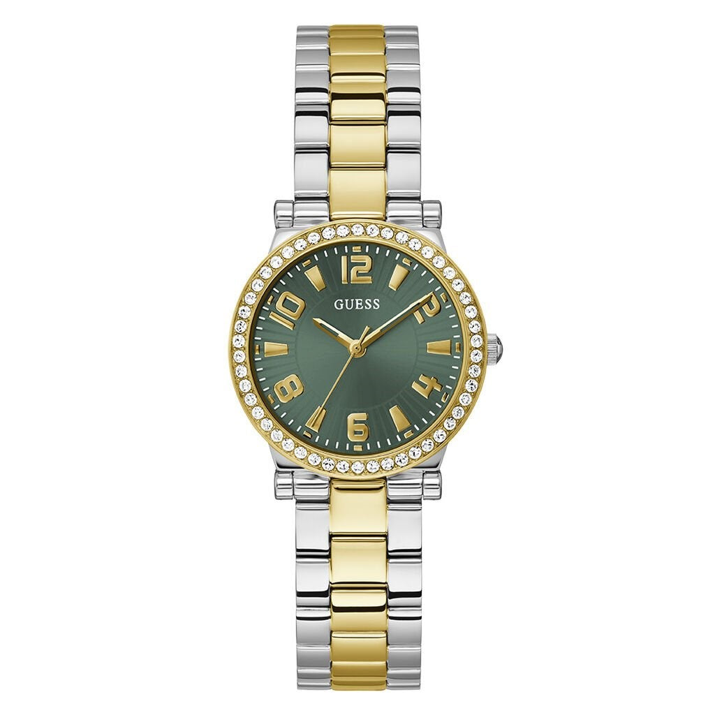 Orologio donna Guess bicolore verde e dorato modello Gucci  con numeri fino a 30mt nell'acqua